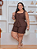 Conjunto Botão Larissa Marrom Plus Size - Imagem 1