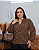 Blusa Manga Botão Onça Sabrina Plus Size - Imagem 1