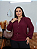 Blusa Manga Botão Vinho Sabrina Plus Size - Imagem 1