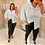 Camisa Manga Punho Branca Plus Size - Imagem 4