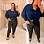 Camisa Manga Punho Azul Marinho Plus Size - Imagem 4