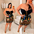 Macaquinho Multi Formas Verão Preto Plus Size - Imagem 3