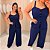 Conjunto Alça Pamela Azul Marinho Plus Size - Imagem 4