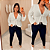 Blusa Manga Lana Batinha Branca Plus Size - Imagem 3
