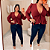 Blusa Manga Lana Batinha Vinho Plus Size - Imagem 3
