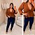 Blusa Manga Lana Batinha Marrom Plus Size - Imagem 3