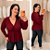 Blusa Manga Longa Pamela Bata Vinho Plus Size - Imagem 1