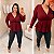 Blusa Manga Longa Pamela Bata Vinho Plus Size - Imagem 4