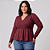 Blusa Manga Longa Pamela Bata Vinho Plus Size - Imagem 1