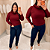 Blusa Manga Lorrana Gola Boba Vinho Plus Size - Imagem 4