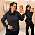Blusa Manga Lorrana Gola Boba Preto Plus Size - Imagem 1