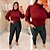 Blusa Manga Princesa Lidia Vinho Plus Size - Imagem 2