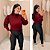 Blusa Manga Princesa Lidia Vinho Plus Size - Imagem 1