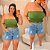 Cropped Tomara que Caia Elastex Verde Plus Size - Imagem 3
