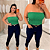 Cropped Tomara que Caia Elastex Verde Plus Size - Imagem 1
