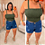 Cropped Elastex Alça Verde Militar Plus Size - Imagem 1