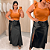 Saia Longa Corino Paola Preto Plus Size - Imagem 4