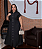 Vestido Rebeca Botão Preto Plus Size - Imagem 1