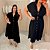 Vestido Rebeca Botão Preto Plus Size - Imagem 3