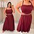 Vestido Julia Alça Vinho Plus Size - Imagem 4