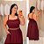 Vestido Julia Alça Vinho Plus Size - Imagem 1