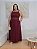 Vestido Julia Alça Vinho Plus Size - Imagem 1