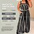 Macacão Pantalona Iria Preto Listra Plus Size - Imagem 3