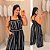 Macacão Pantalona Iria Preto Listra Plus Size - Imagem 1