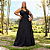 Vestido Helena Alça Preto Plus Size - Imagem 1