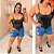 Cropped Priscila Corselet Corino Preto Plus Size - Imagem 4