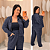 Conjunto Vip Manga Longa Emily Azul Marinho Plus Size - Imagem 1