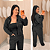 Conjunto Vip Manga Longa Emily Preto Plus Size - Imagem 1