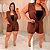 Conjunto Colete Karina Marrom Plus Size - Imagem 4