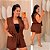 Conjunto Colete Karina Marrom Plus Size - Imagem 1