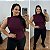 Blusa Alana Garrafinha Modal Vinho Plus Size - Imagem 1