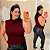 Blusa Alana Garrafinha Modal Vinho Plus Size - Imagem 1