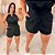 Short Alfaiataria Lia Risca de Giz Preto Plus Size - Imagem 3