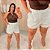 Short Alfaiataria Lia Risca de Giz Branco Plus Size - Imagem 3