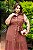 Vestido Nanda Botão Marrom Plus Size - Imagem 2