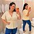 Blusa Canelada Thais Bege Plus Size - Imagem 1