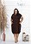 Vestido indiano Marrom Plus Size - Imagem 1