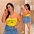 Top Faixa Brasil Amarelo Plus Size - Imagem 1