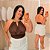 Cropped Dubai Marrom Plus Size - Imagem 1