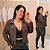 Jaqueta Fabi Marrom Suede Plus Size - Imagem 1