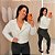 Jaqueta Fabi Branco Suede Plus Size - Imagem 1