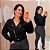 Jaqueta Fabi Preto Suede Plus Size - Imagem 1