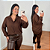 Camisa Manga Mullet Marrom Plus Size - Imagem 1