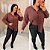 Camisa Manga Mullet Marrom Plus Size - Imagem 3