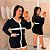 Vestido Modal Bia Botão Preto Plus Size - Imagem 1