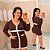 Vestido Modal Bia Botão Marrom Plus Size - Imagem 1